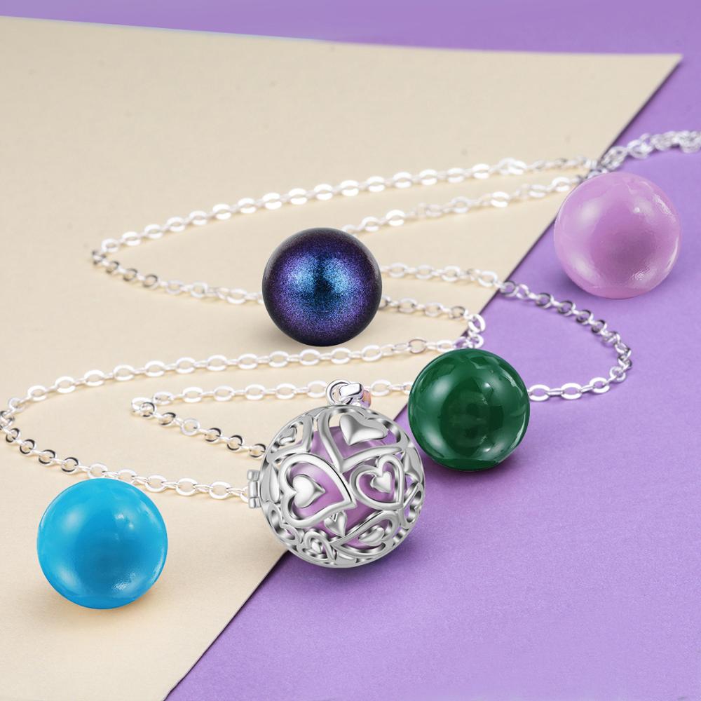 Eudora 20mm Harmony Ball Penda - Heart Locket Necklace Photo recension och pris