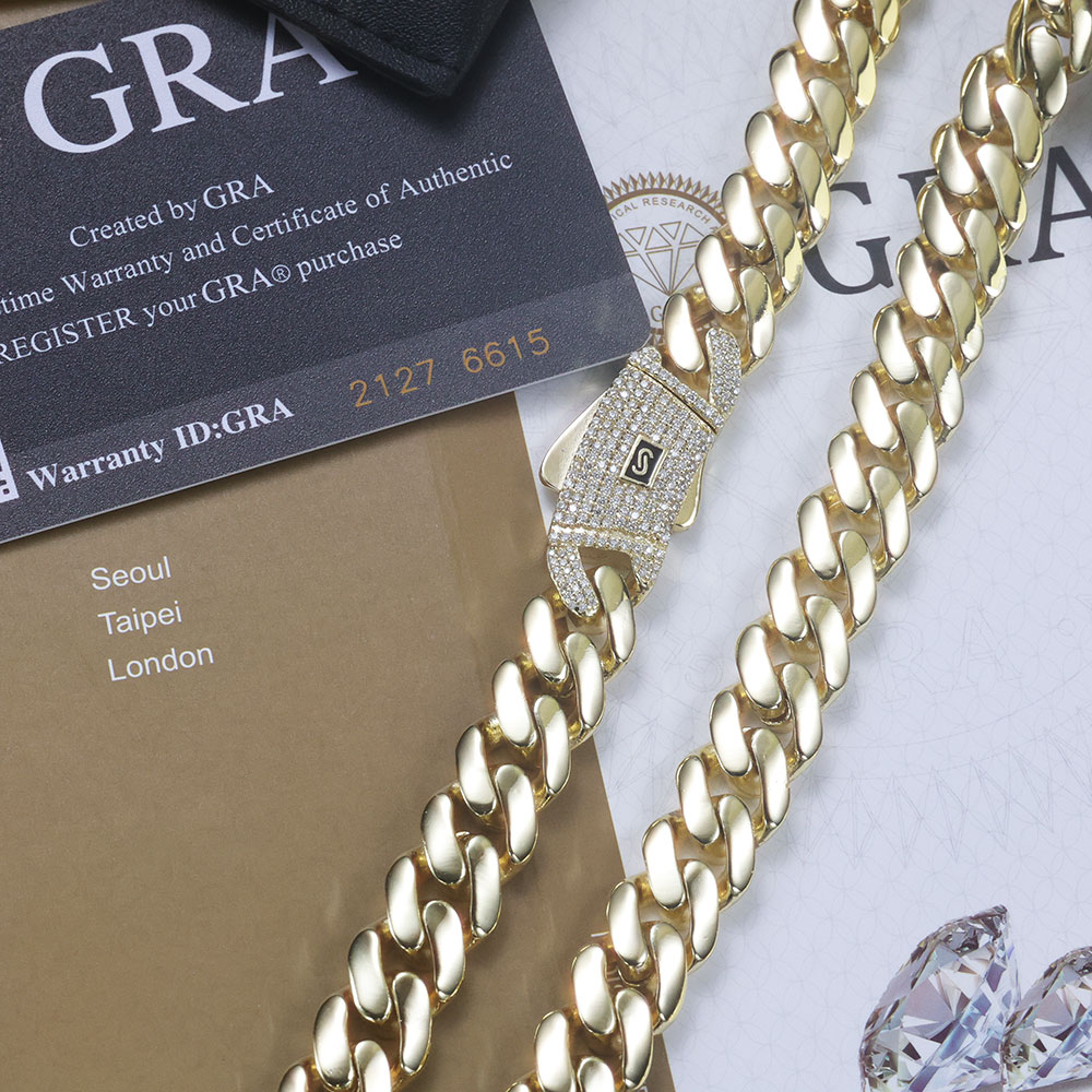 ESKEEM New 925 Silver Monaco C - Cuban Link Chain 12Mm recension och pris