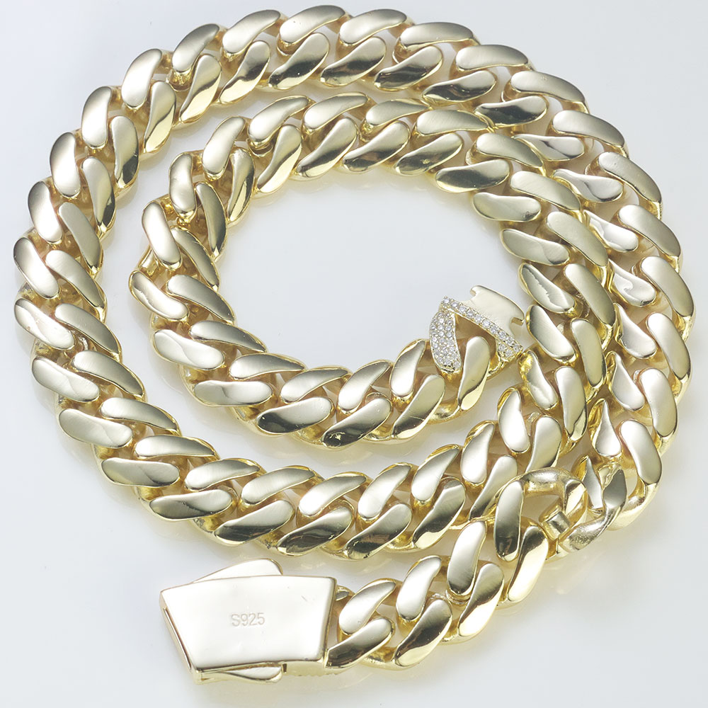 ESKEEM New 925 Silver Monaco C - Cuban Link Chain 12Mm recension och pris