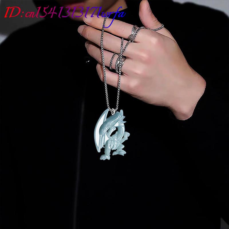 Blue Myanmar Jadeite Dragon Pe - Necklaces recension och pris