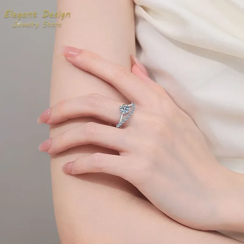 Crown of Love Platinum Pt950 W - Moissanite Engagement Ring 1 Carat recension och pris