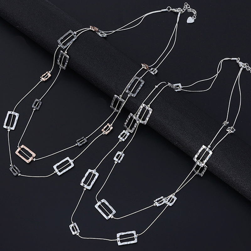 Layered Long Chain Necklace Ha - Layered Pendant Necklace Aesthetic recension och pris