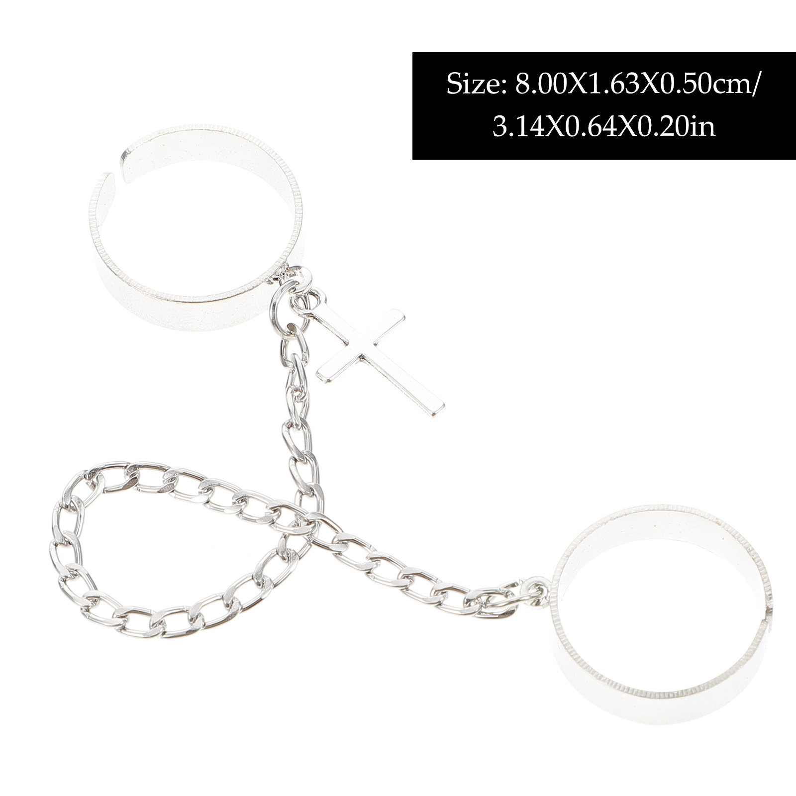 Knuckle Ring Set Cross Chain V - Vintage Punk Knuckle Rings Set recension och pris