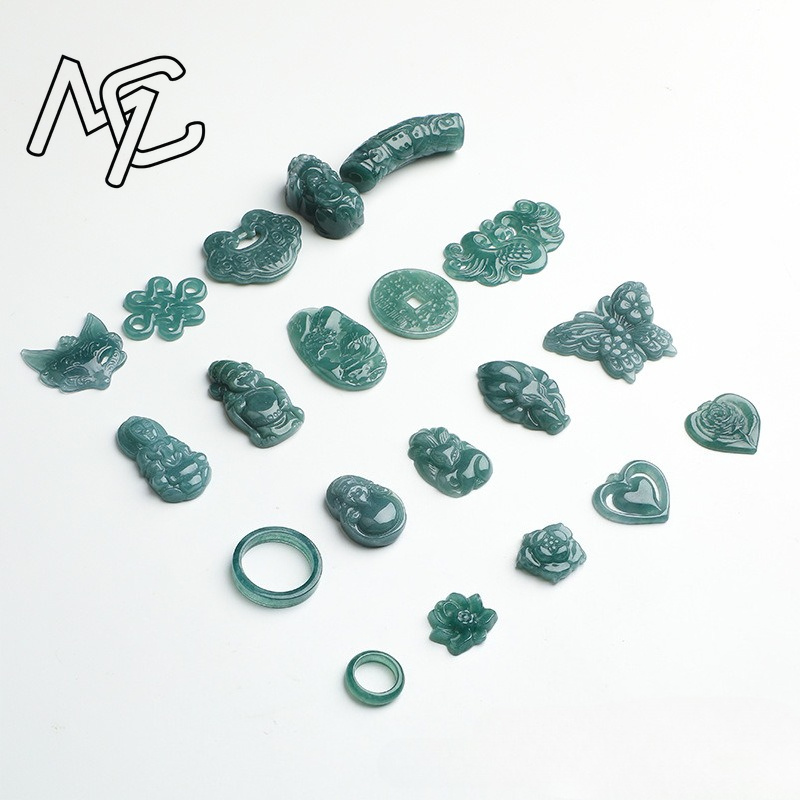 2PC Natural Blue Water Jadeite - Earrings recension och pris