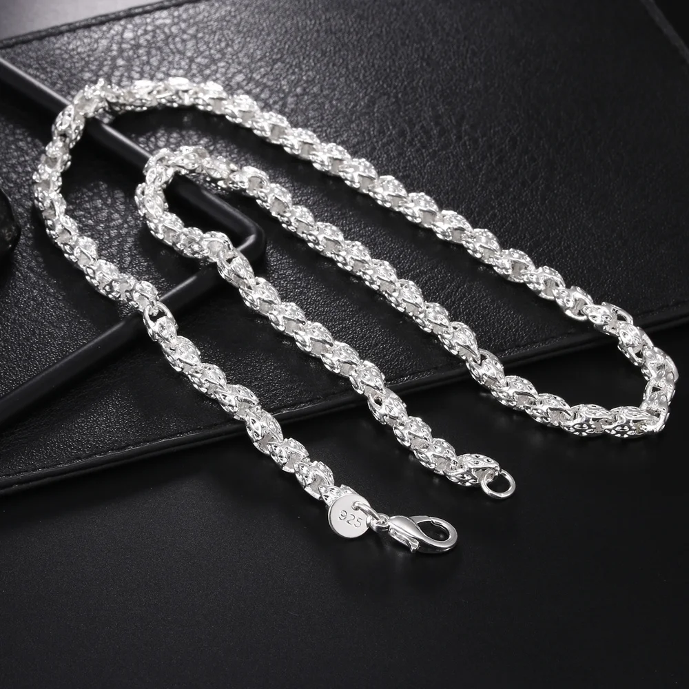 Hot charms 925 Sterling Silver - 925 Sterling Silver Chain Necklace Men recension och pris