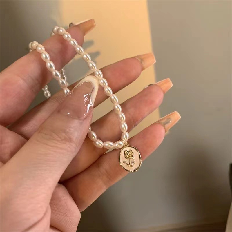 French Vintage Imitation Baroq - Pearl Choker Necklace Vintage recension och pris