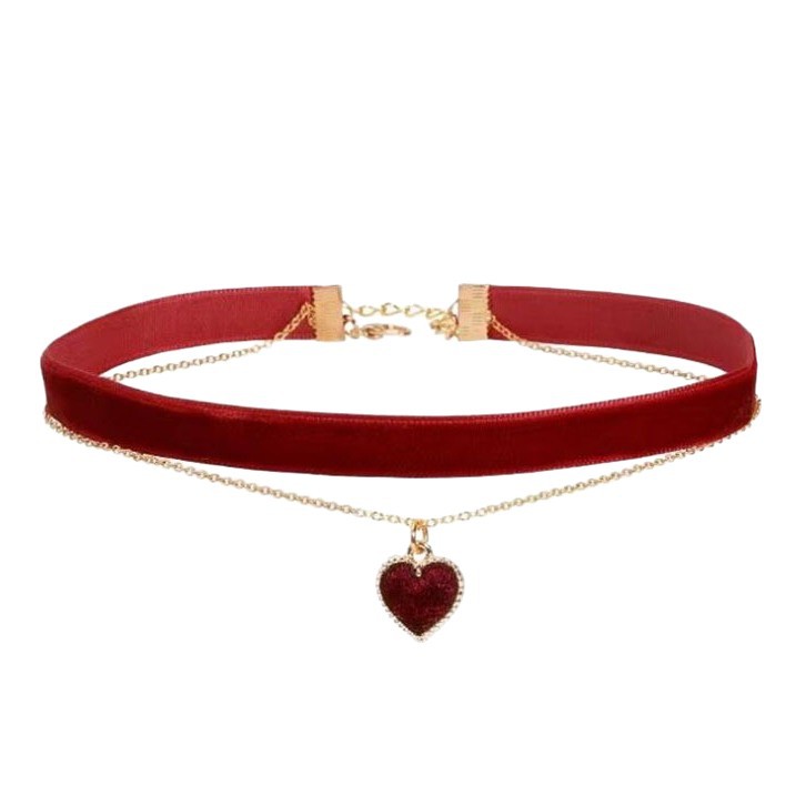 Romantic Double Layer Choker N - Layered Pendant Necklace Aesthetic recension och pris