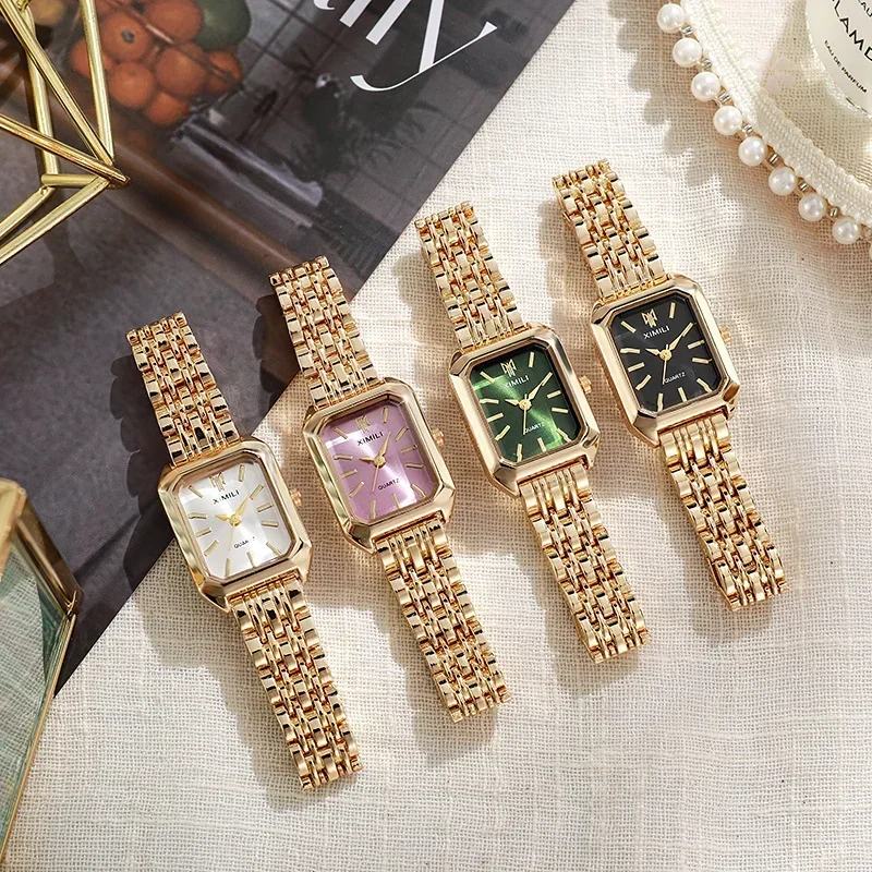 Women Retro Square Metal Band  - Watch Accessories recension och pris