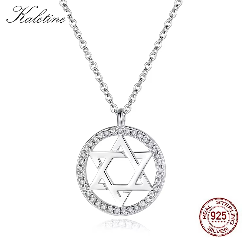 KALETINE Jewish Magen Star of  - 925 Sterling Silver Chain Necklace Men recension och pris