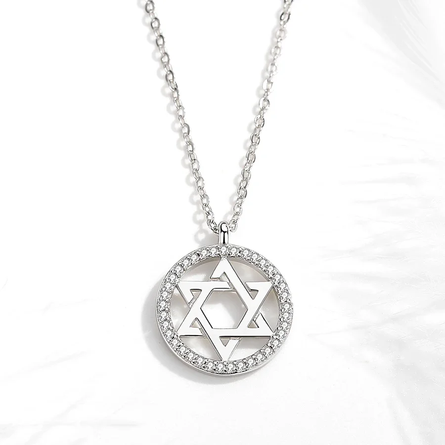 KALETINE Jewish Magen Star of  - 925 Sterling Silver Chain Necklace Men recension och pris