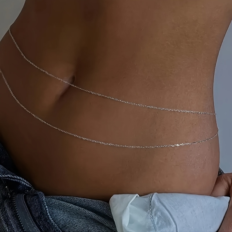 1Double-Layer Gold Metal Waist - Body Jewelry recension och pris