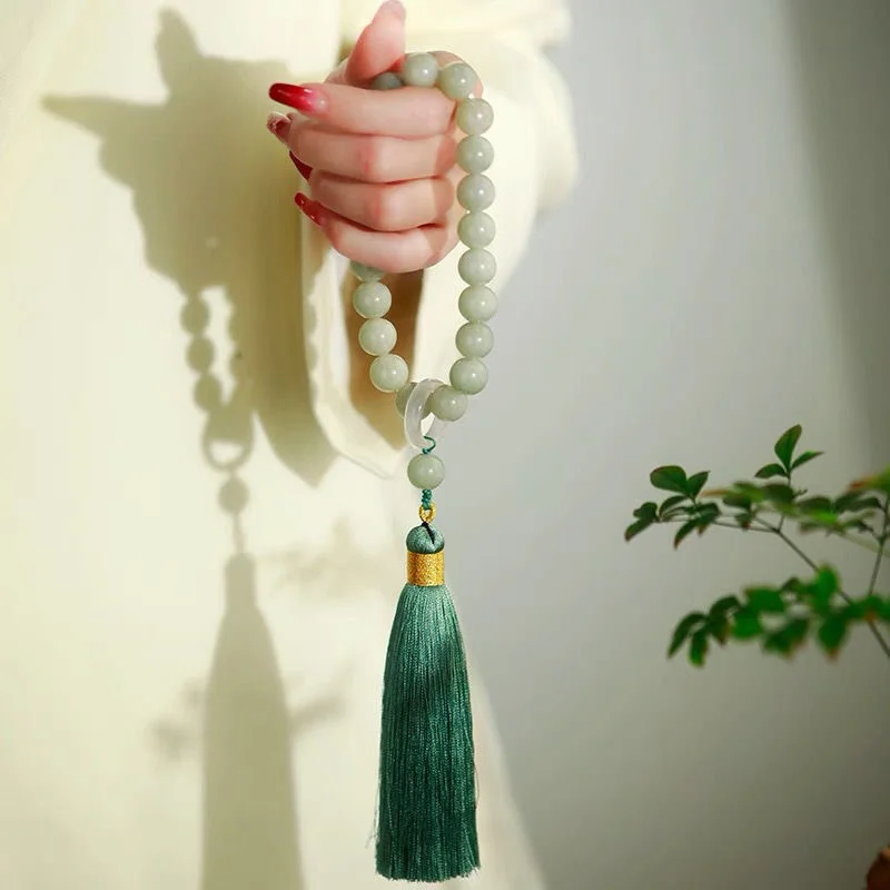 Green Jade Stone 12mm Beads Ta - Bracelets recension och pris